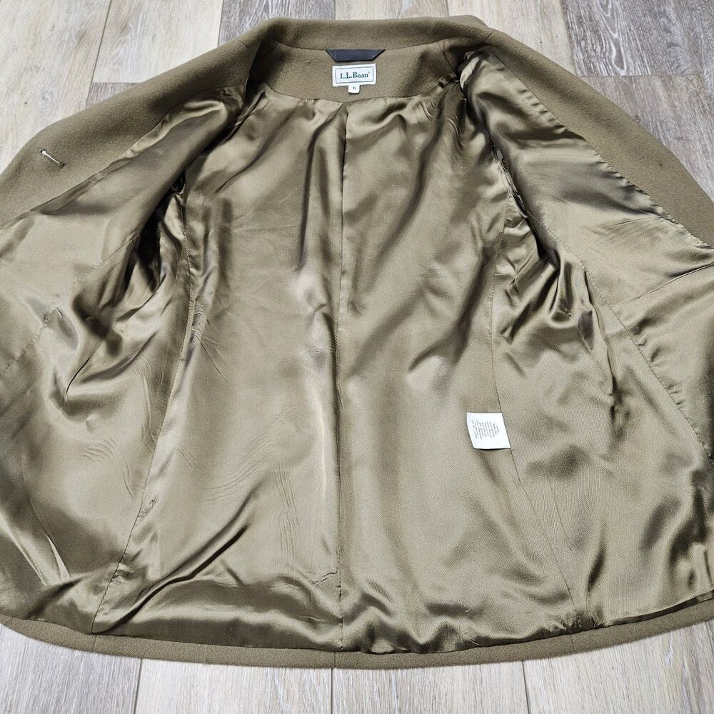 LL Bean Vintage Wool Cashmere Blend Blazer Jacket Camel Tan Brown Women’s 6 - Picture 4 of 8